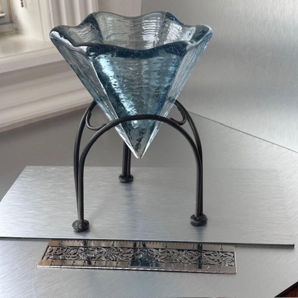 Mexican Glass Candle Holder